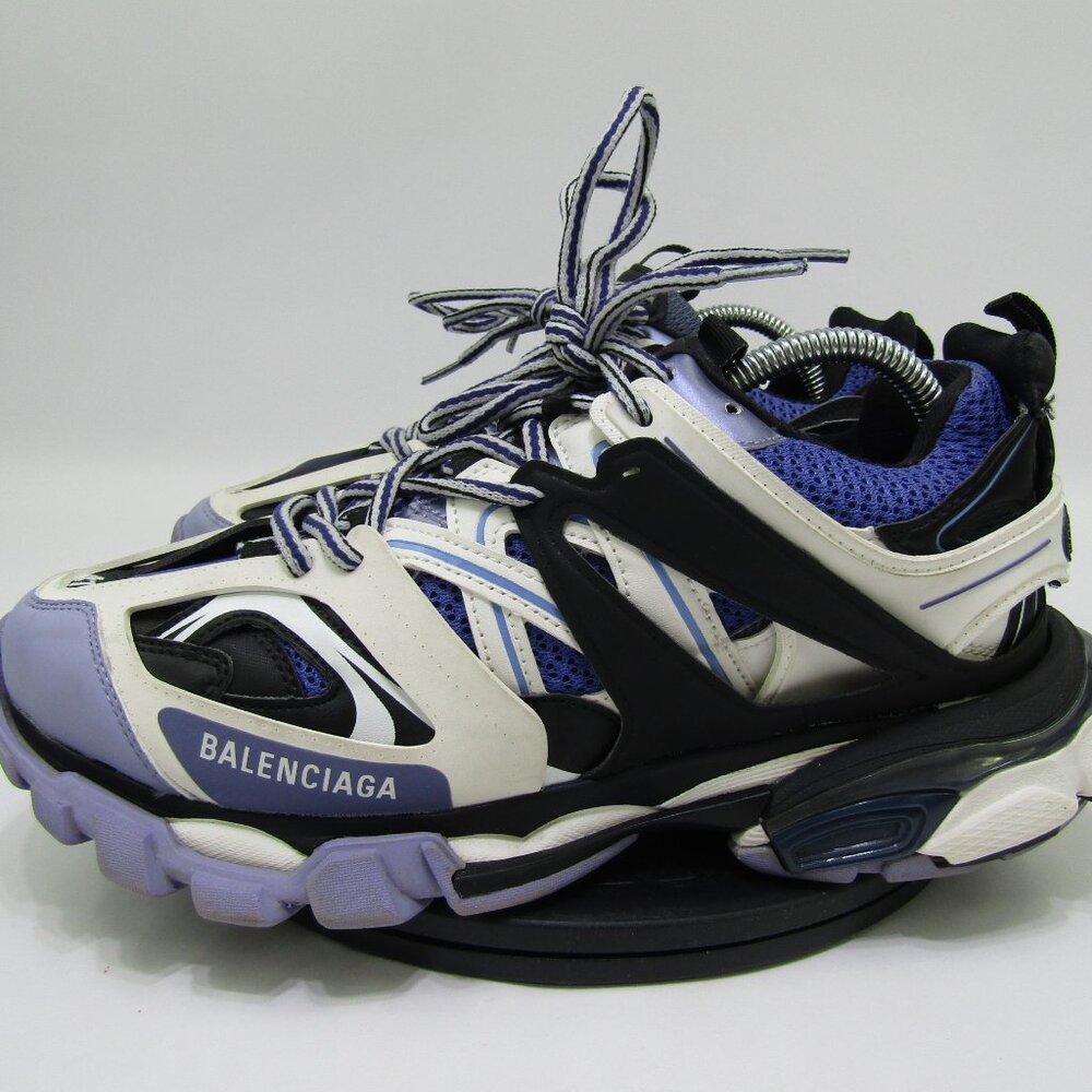 Balenciaga Track Sneakers Mens 8 Purple & Black 542023 Lace Up Activewear Logo - Picture 4 of 11